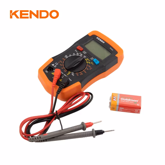 Multimetro CC Kendo con ampio display LCD retroilluminato per test HFE dei transistor